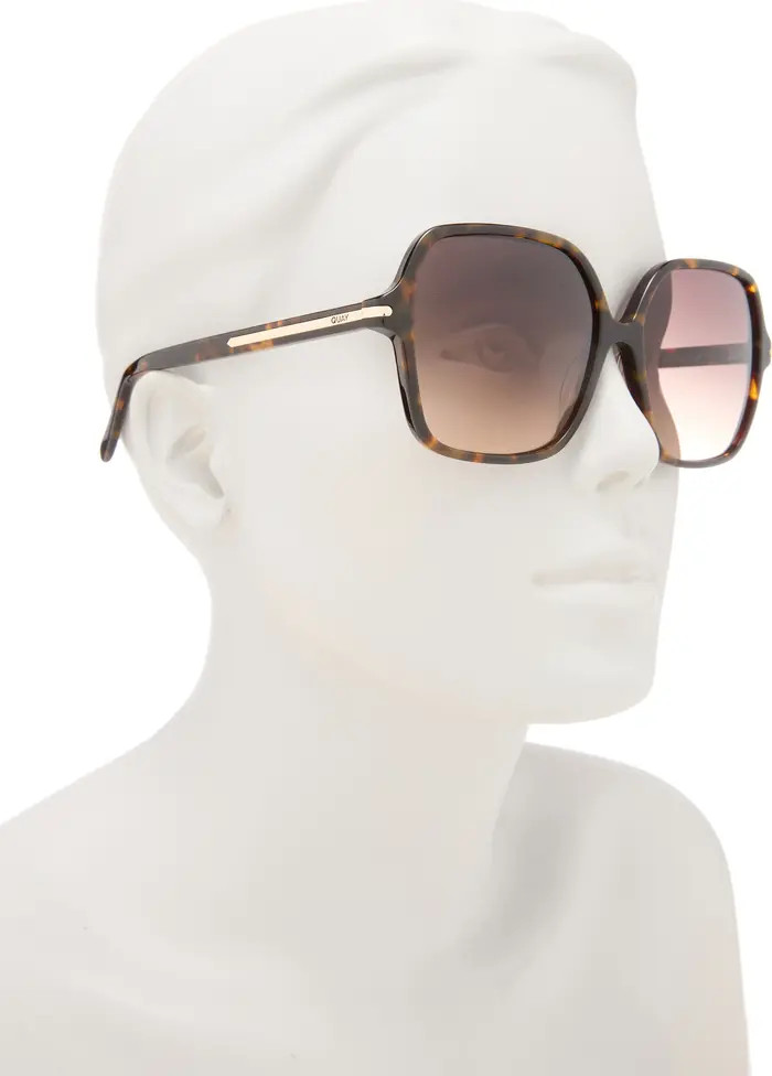 QUAY Press Tour 60mm Gradient Square Sunglasses | Nordstrom | Nordstrom