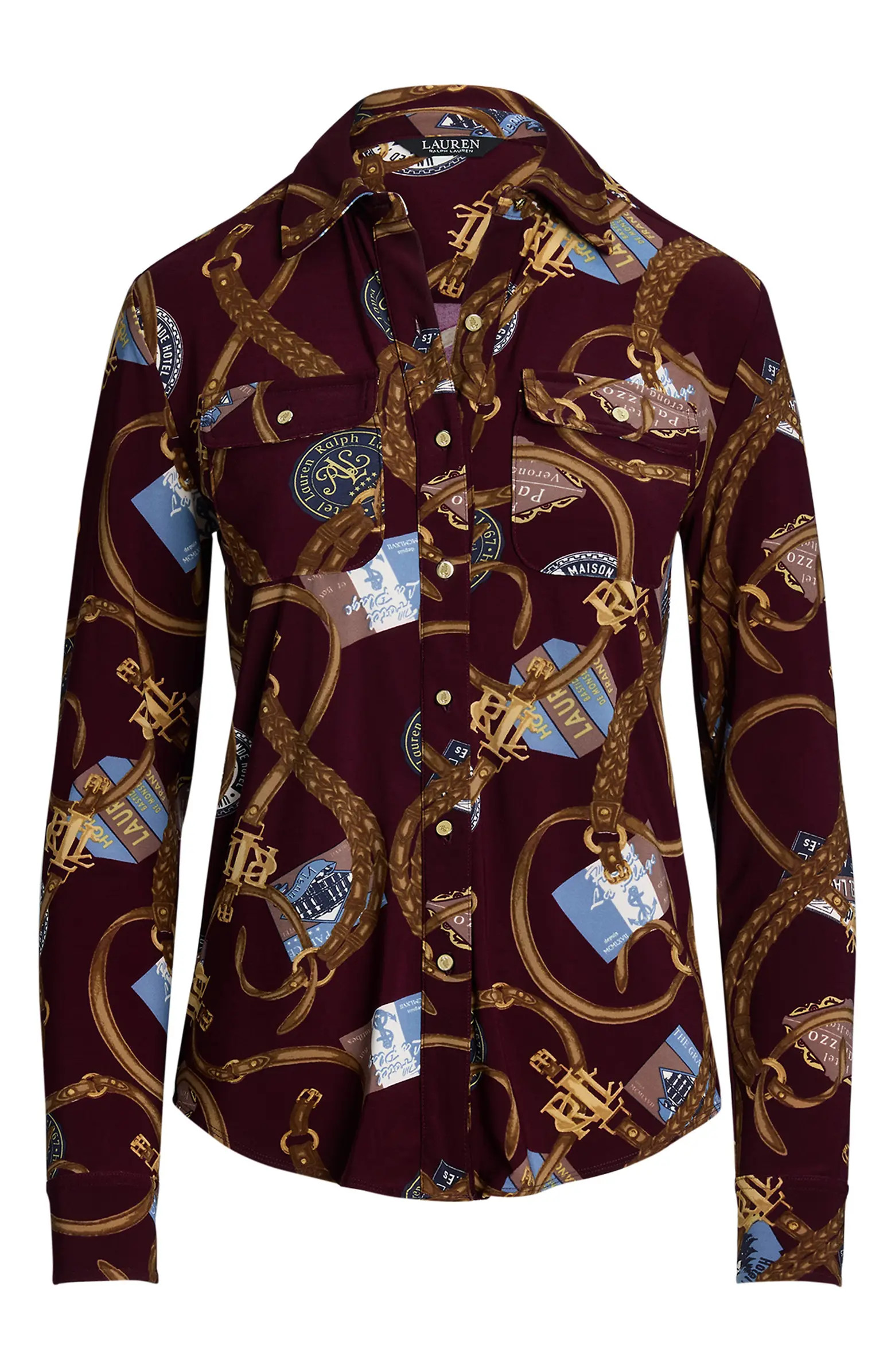 Lauren Ralph Lauren Classic Jersey Button-Up Shirt | Nordstromrack | Nordstrom Rack