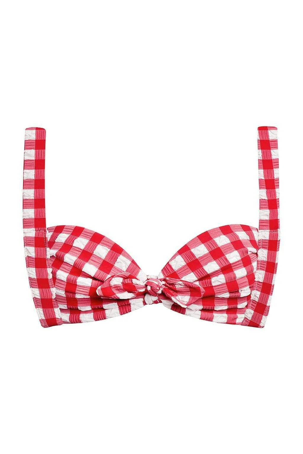 Red Gingham Kayla Bikini Top | Montce