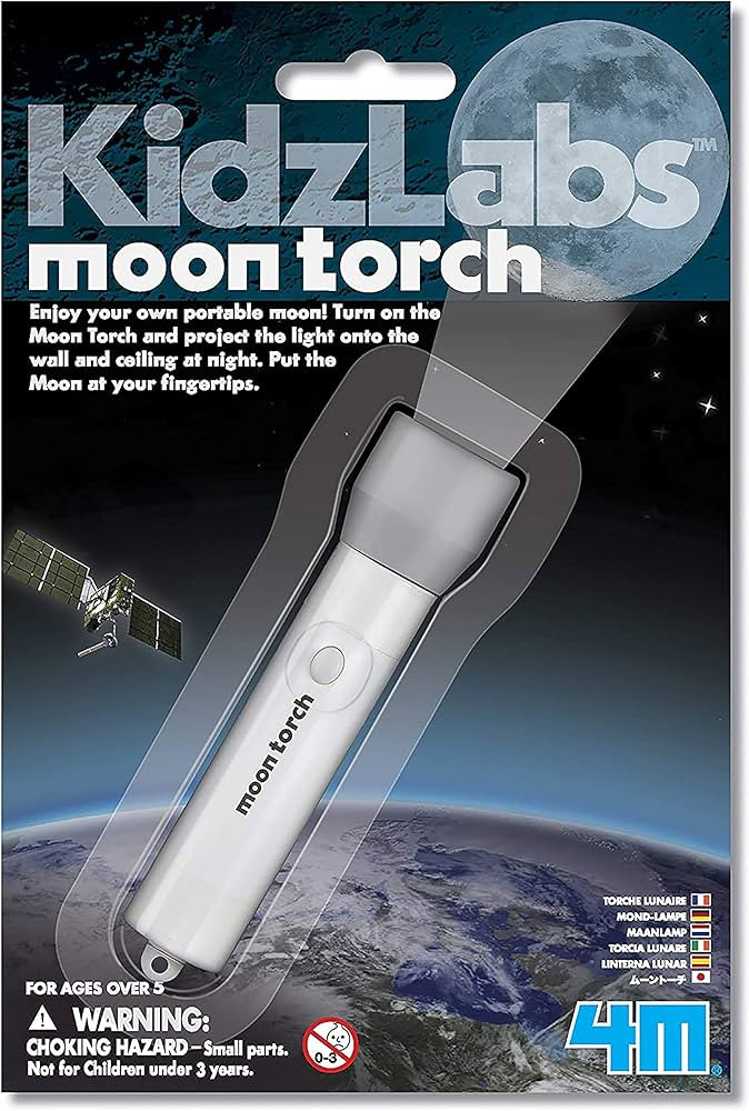 4M KidzLabs Moon Torch Projector Astronomy Science STEM Toys Educational Gift for Kids & Teens, G... | Amazon (US)