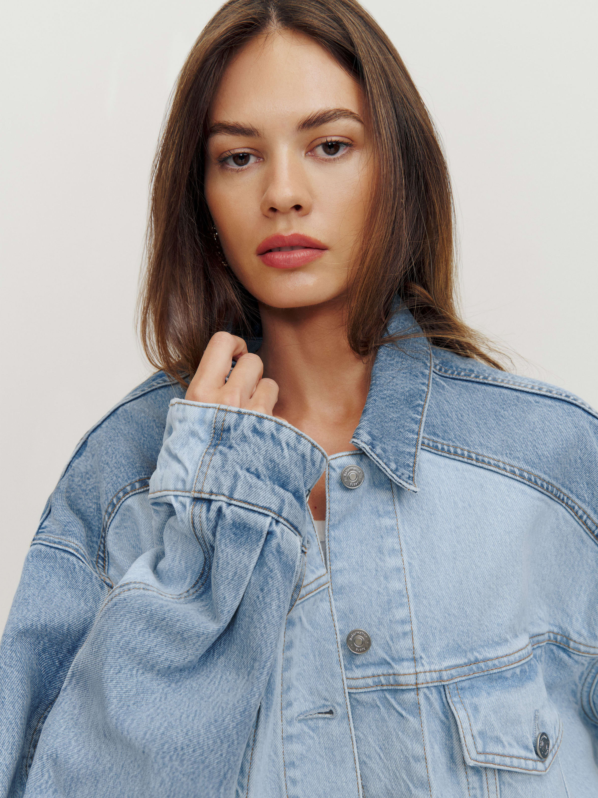 Brooks Oversized Denim Jacket | Reformation (Global)