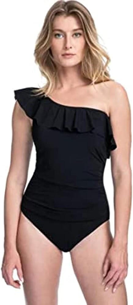 Profile by Gottex Women's Standard Ruffle Shoulder One Piece Swimsuit | Amazon (US)