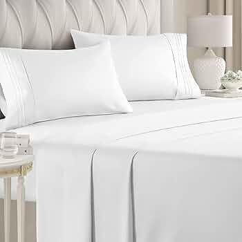 King Size 4 Piece Sheet Set - Comfy Breathable & Cooling Sheets - Hotel Luxury Bed Sheets for Wom... | Amazon (US)