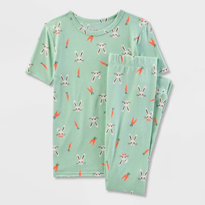 Kids' Easter Short Sleeve Tight Fit Pajama Set - Cat & Jack™ | Target