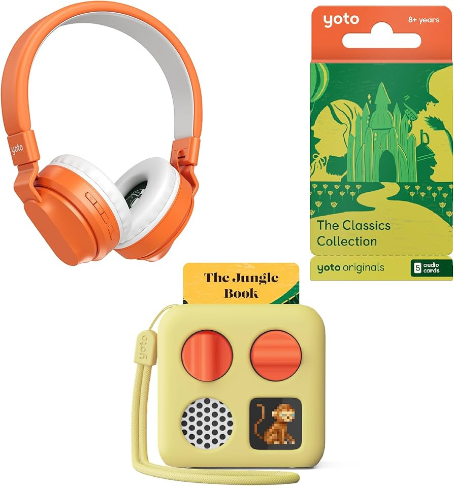 YOTO Mini Bundle + The Classics Collection + Wireless Headphones + Sweetcorn Jacket - Kids Screen... | Amazon (US)