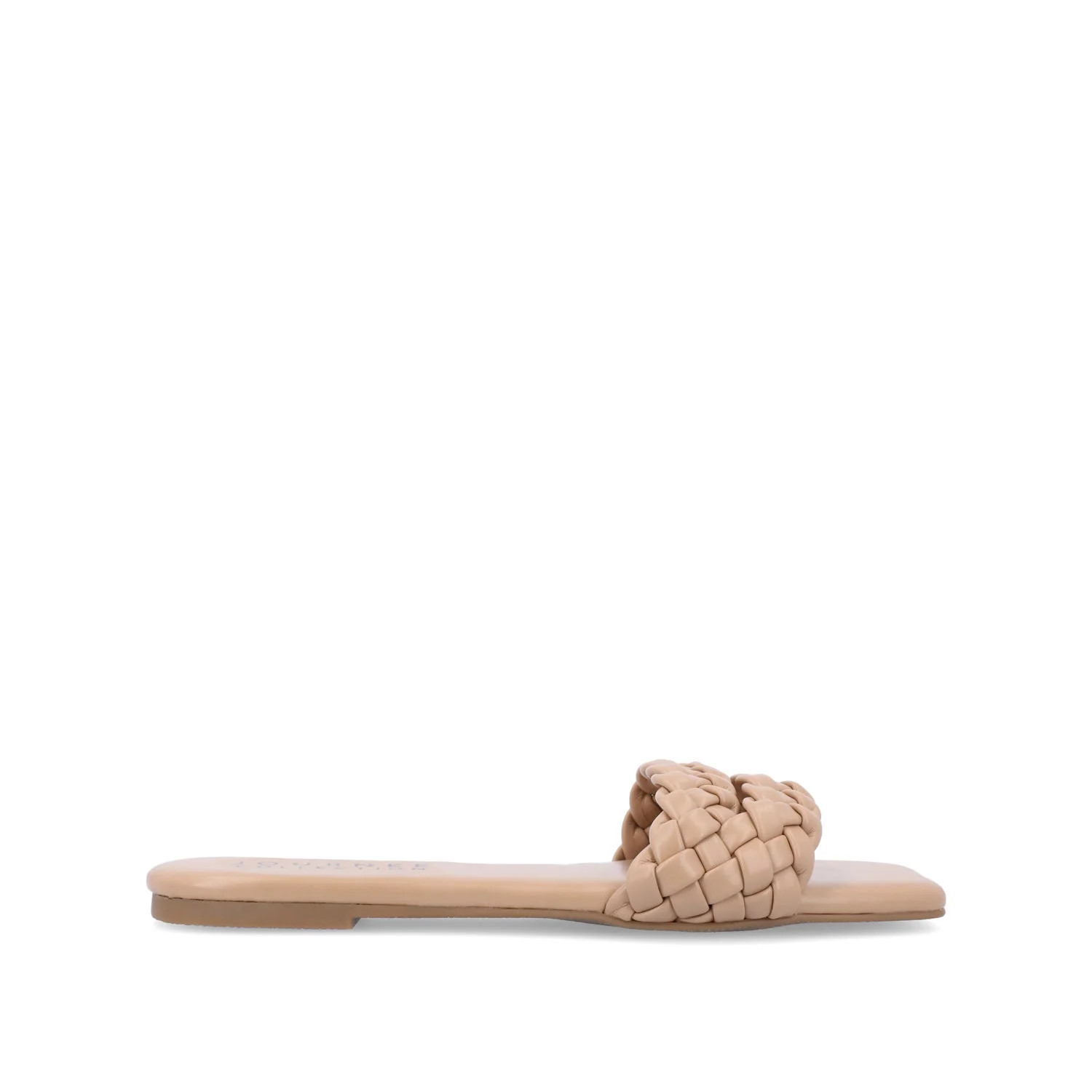 SAWYERR SLIDE SANDALS IN STATEMENT - Beige | Journee Collection