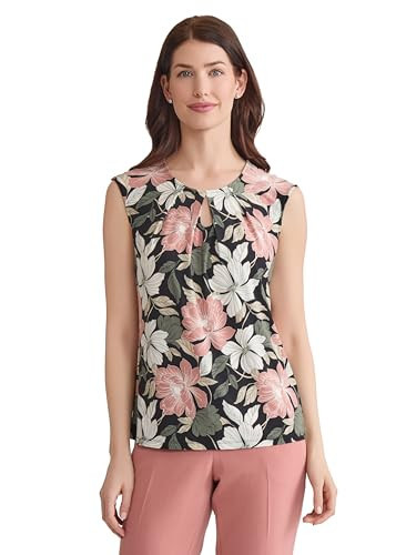 Kasper Sleeveless Floral Printed Matte Jersey Top | Amazon (US)