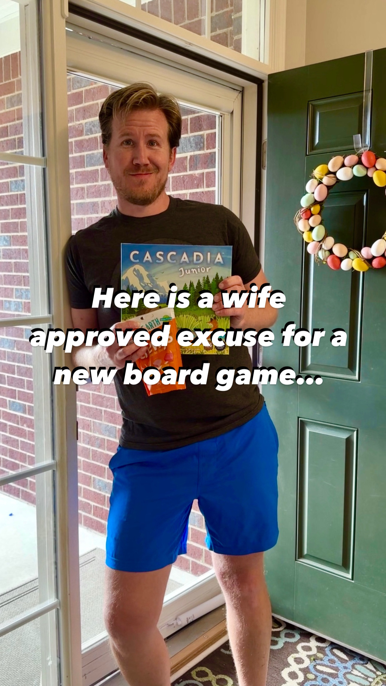 You can’t say no to making memories and dye free candy, right? right?!

Cascadia Junior is an excellent adaptation of the original scaled down for young kids removing everything except the set collection core.  You’ll attempt to make groups of different ecosystems and animals scoring pine cone tokens based on the final size of each.

The pine cone tokens have either 1 or 2 points, so there is a bit of randomness as they are taken face down, but if give the youngest players a chance to win even if they have a less optimized board.

Overall we really enjoy Cascadia Junior and found it reminiscent of the family variant in Cascadia, but slimmed down even further and perfect for your budding gamer.

This would be a perfect Easter Basket!

#LTKGiftGuide #LTKFamily