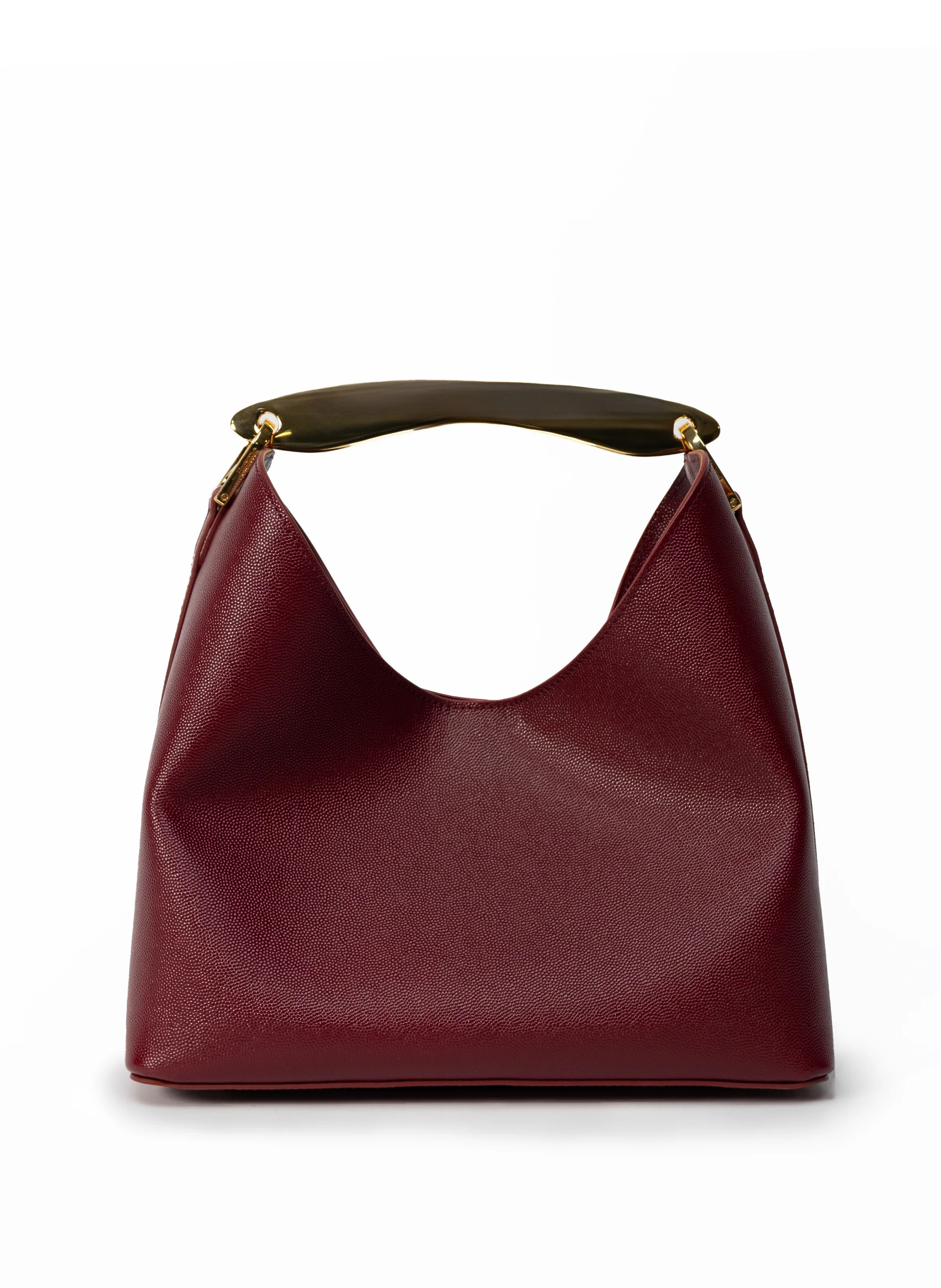 Boomerang Caviar Leather Burgundy | Elleme