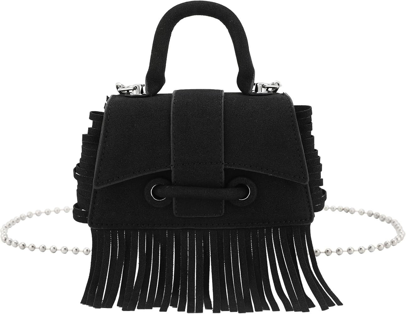 Crossbody Shoulder Bags for Women, Small Vegan Leather Fringe Purse Tassel Mini Satchel Handbags ... | Amazon (US)