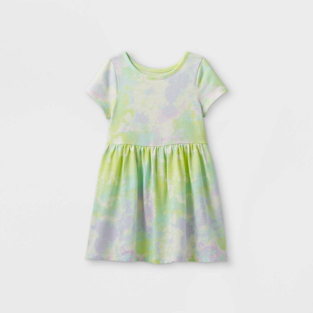 Toddler Girls' Printed Knit Short Sleeve Dress - Cat & Jack™ | Target