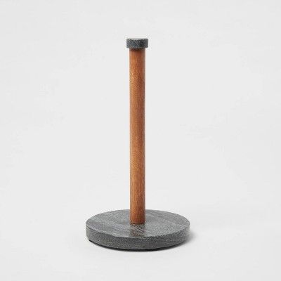 Wood and Marble Paper Towel Holder Gray - Threshold™ | Target