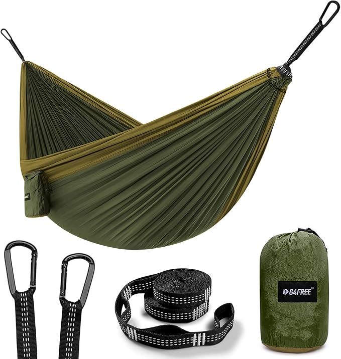 G4Free Large Camping Hammock 2 Person with Tree Straps Portable Parachute Hammock for Backpacking... | Amazon (US)