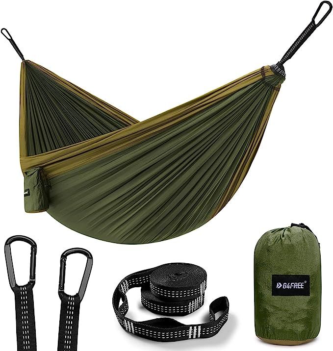 G4Free Large Camping Hammock 2 Person with Tree Straps Portable Parachute Hammock for Backpacking... | Amazon (US)