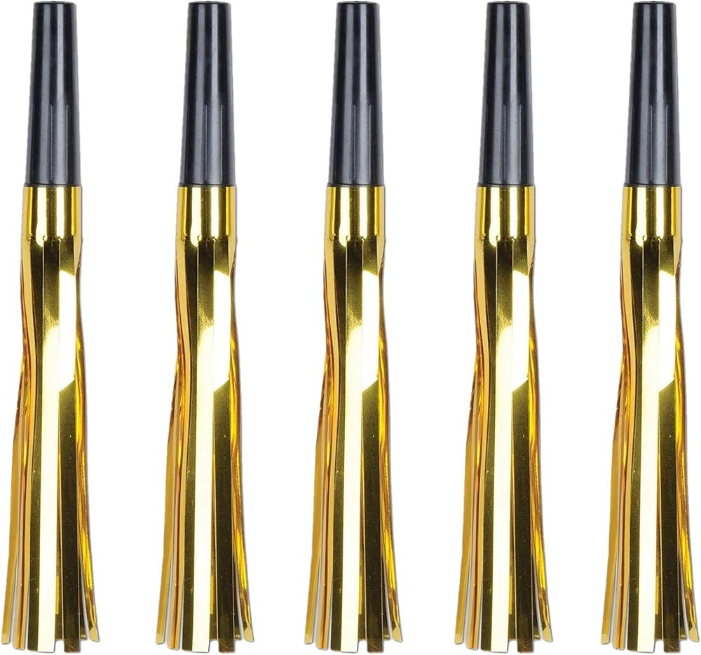 Noise Maker - 50 Pack Black and Gold Noise Maker for NYE New Years Eve Party Celebration | Amazon (US)