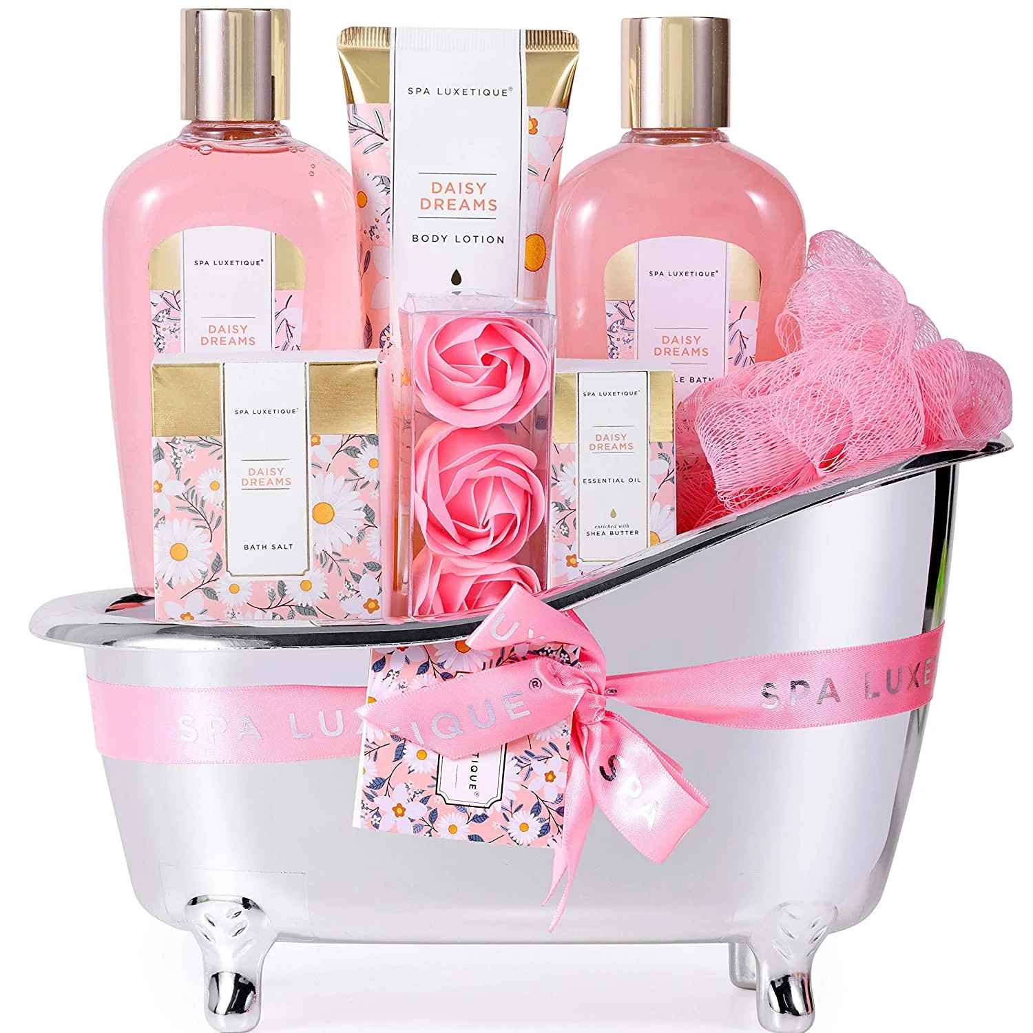 Spa Gift Basket for Women, 8 Pcs Daisy Body Bath Gift Sets, Beauty Holiday Birthday Mothers Day G... | Walmart (US)