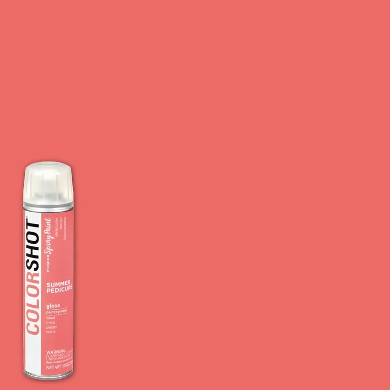 COLORSHOT Premium Gloss Summer Pedicure Spray Paint - 10 oz. - Coral | Walmart (US)