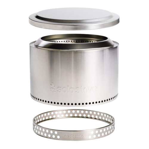 Solo Stove Yukon Essential Bundle | Portable Smokeless Fire Pit Stainless Steel for Wood Burning, Incl. Yukon Fire Pit, Lid and Stand, Diameter: 27in, Height: 19.8in, Weight: 40.35lbs | Amazon (US)