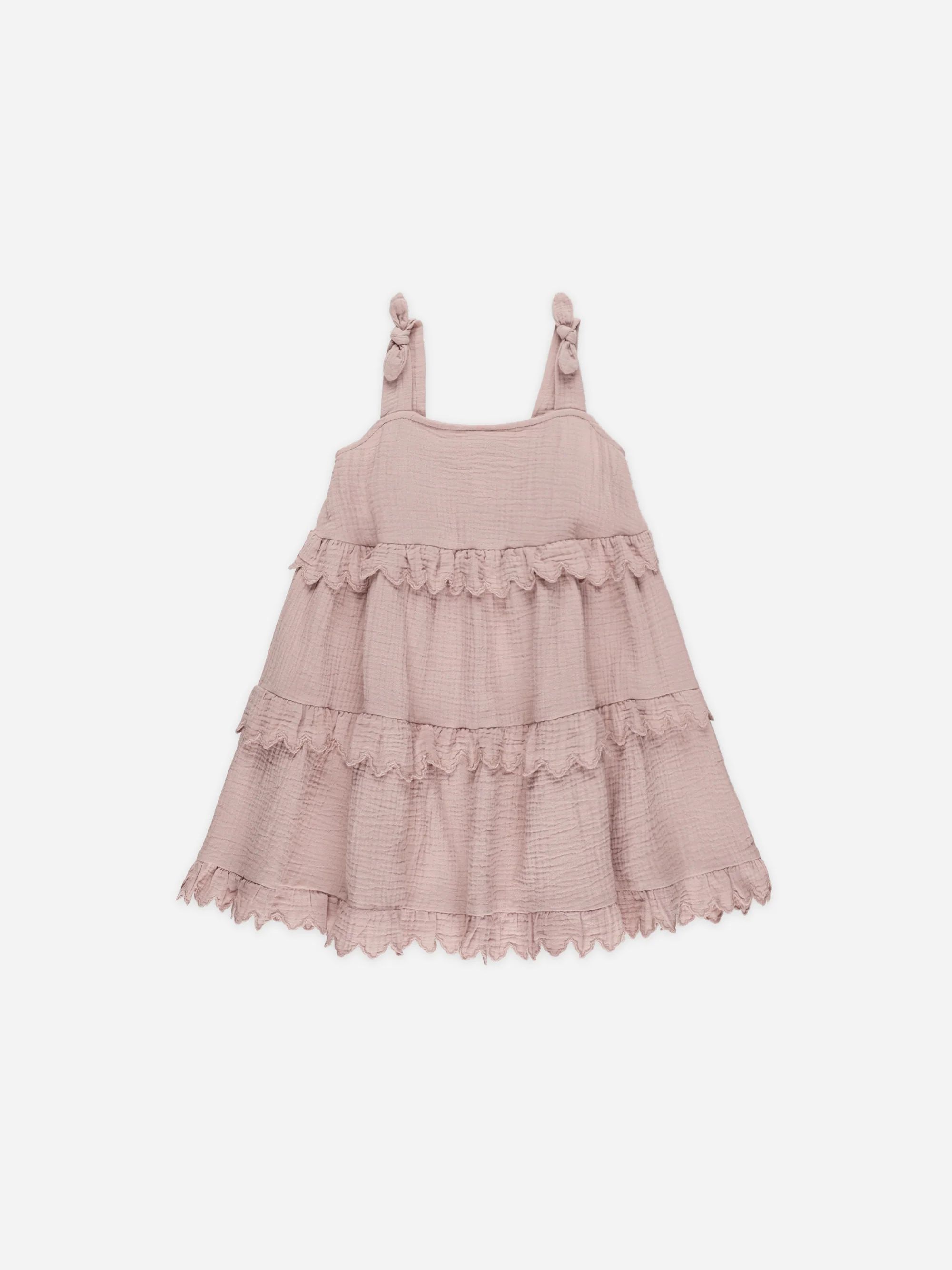 Ruffle Swing Dress || Mauve | Rylee + Cru