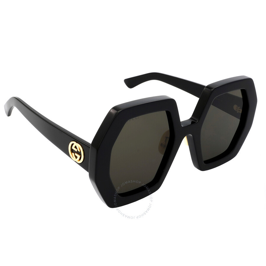 Gucci Grey Geometric Ladies Sunglasses GG0772S 004 55 | Jomashop.com & JomaDeals.com