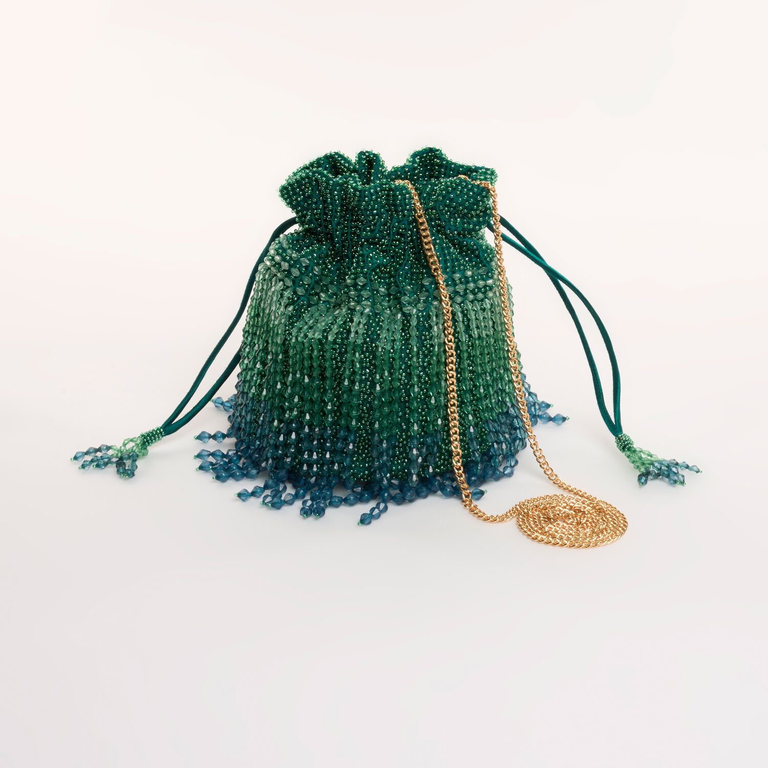 Green Bead Tassel Cross Body Bag | TK Maxx