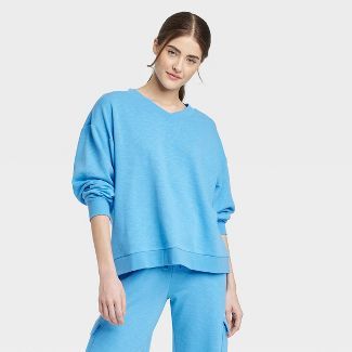 Women's French Terry Oversized Lounge Sweatshirt - Colsie™ | Target