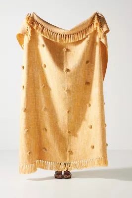 Polka Dot Pom Throw Blanket | Anthropologie (US)