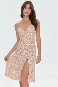 Floral Print Sweetheart Midi Dress | Forever 21 | Forever 21 (US)