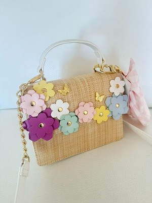 NWT Betsey Johnson Viral floral butterfly Crossbody bag natural w bow charm | eBay US