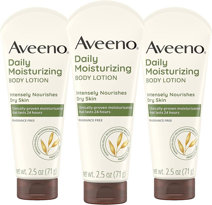 Aveeno Daily Moisturizing Oat Lotion for Dry Skin, 3 x 2.5 fl. oz | Amazon (US)