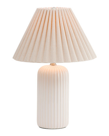 19in Ceramic Fluted Table Lamp | TJ Maxx