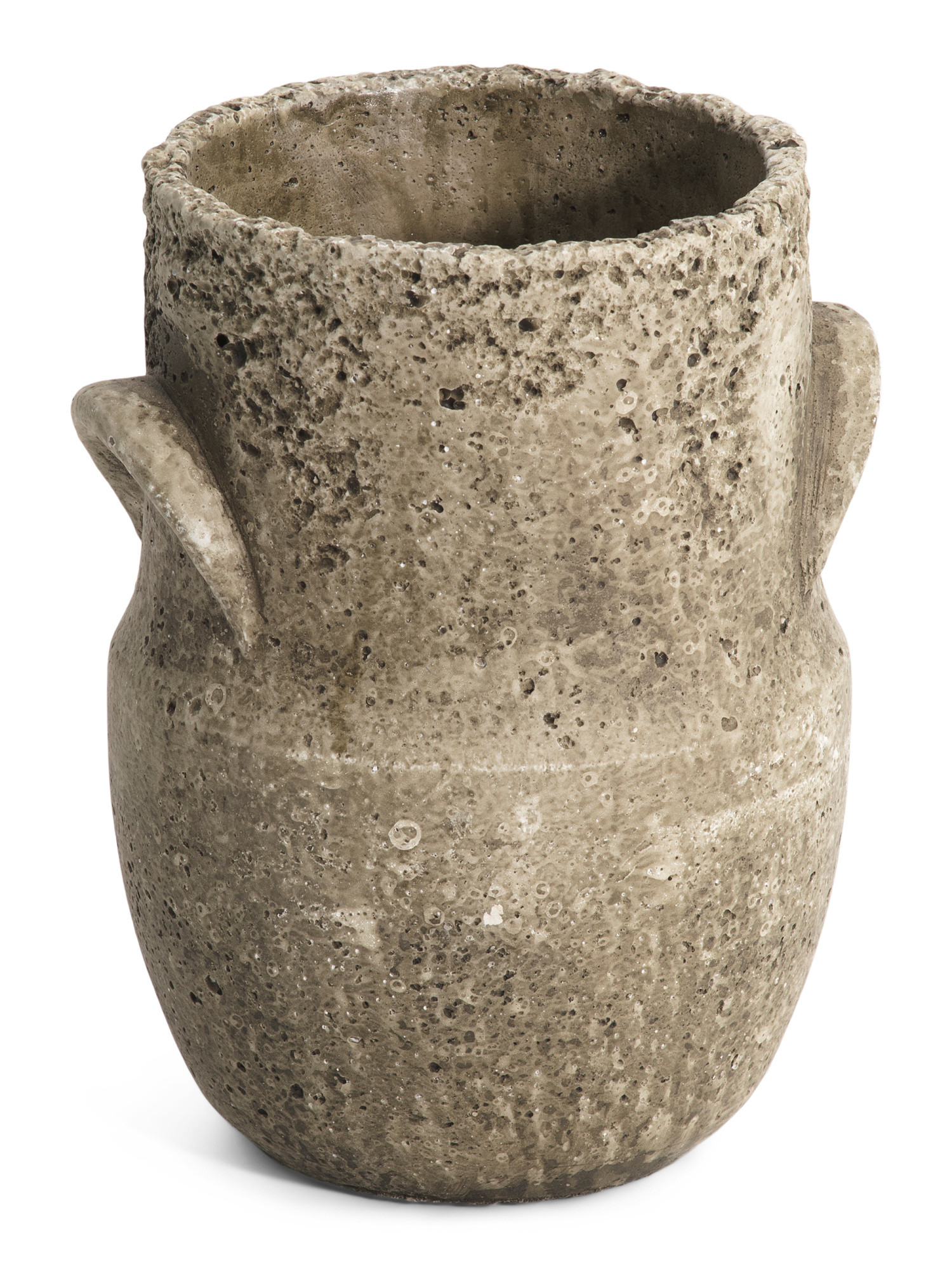 8in Cement Like Planter With Handles | TJ Maxx