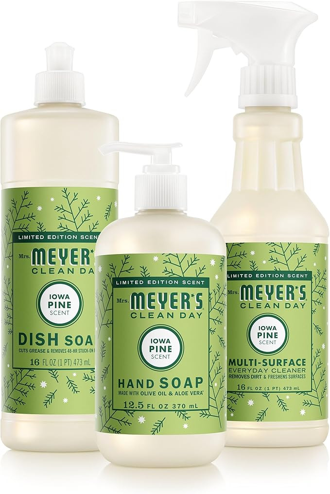 Mrs. MEYER'S CLEAN DAY Kitchen Basics Set, Iowa Pine Scent Cleaning Supplies includes Hand Soap (... | Amazon (US)