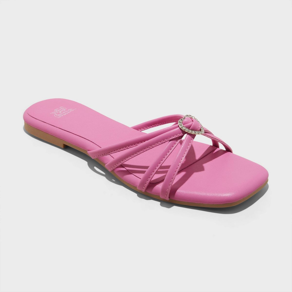 Women's Tanya Strappy Heart Slide Sandals - Wild Fable™ Pink 8 | Target