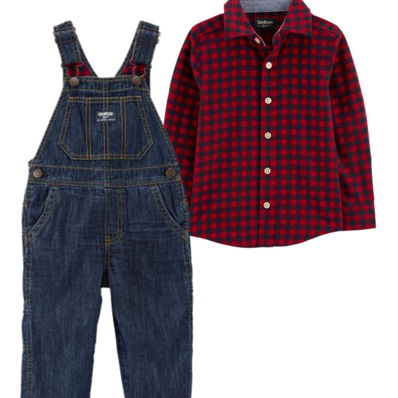 Button-Front Shirt and Overalls Set | Carter's