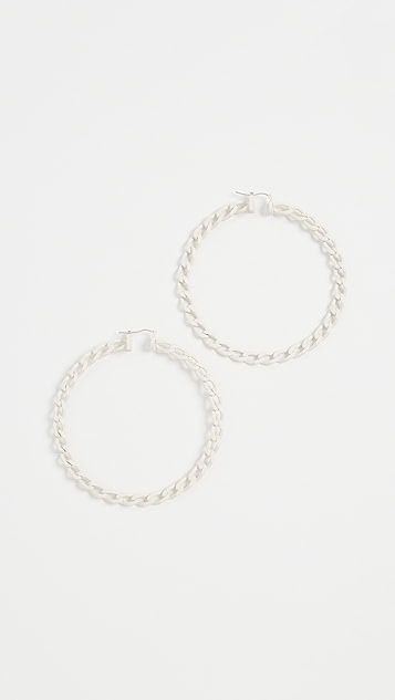 Les Creoles Gourmette Earrings | Shopbop