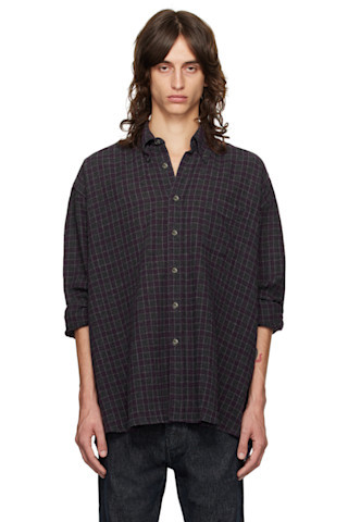 OUR LEGACY - Purple & Gray Borrowed BD Shirt | SSENSE