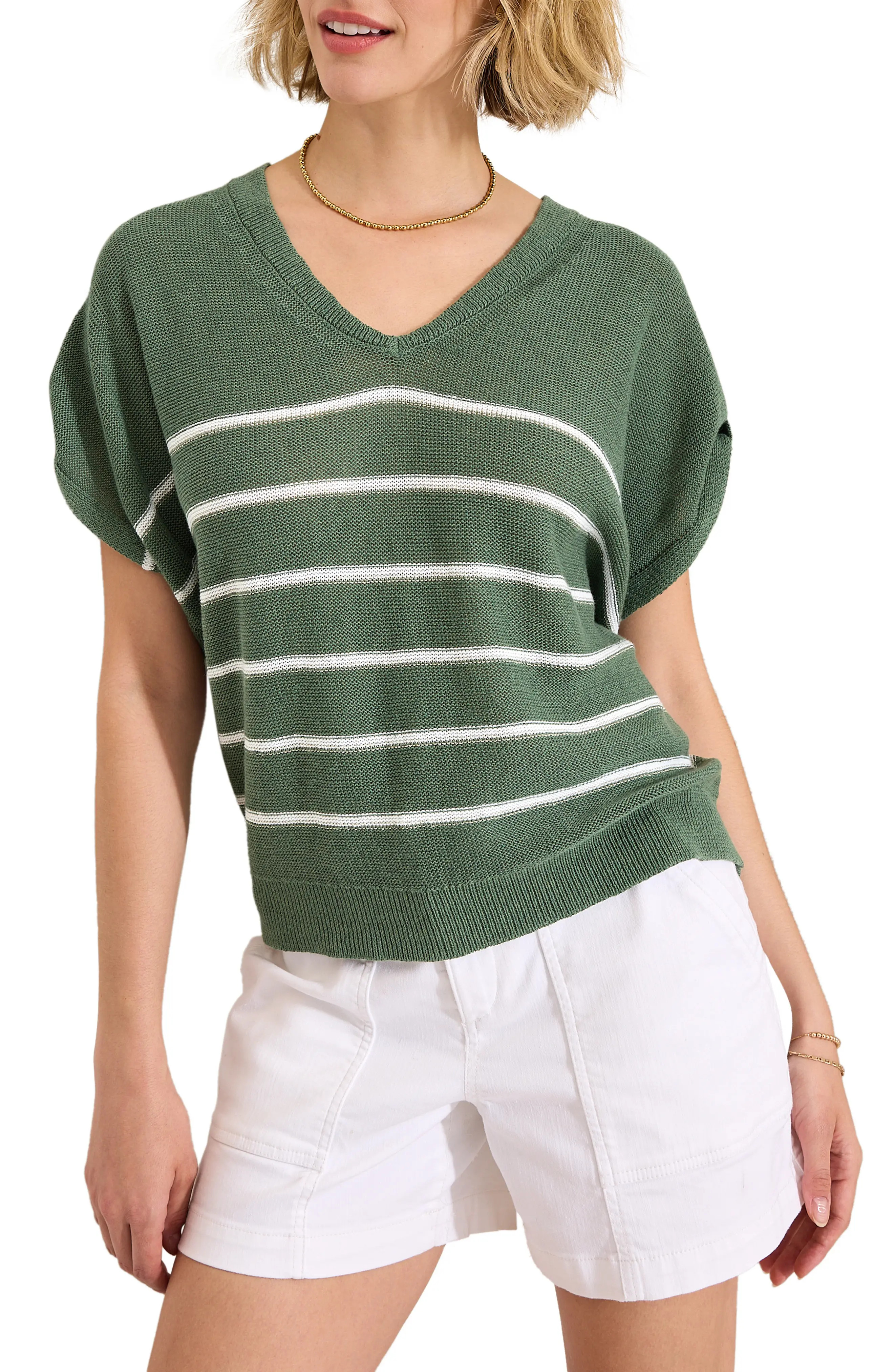 Tommy Bahama Lakes Edge Stripe Sweater (Women) | Nordstrom | Nordstrom