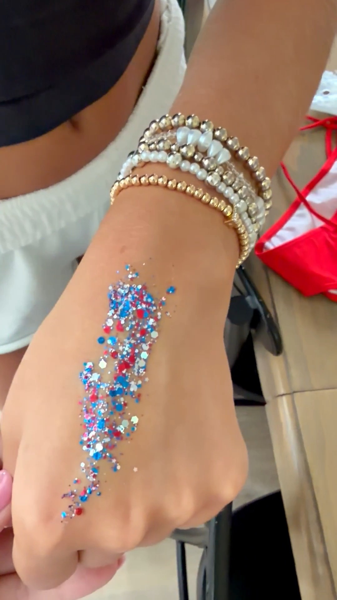 Lana’s look + this summer find! Must grab! 
Her bracelets are a mix too! Adding what I can for you! 🤍the Kendra bracelet is her favorite♥️✨

4th of july. Trending now.

#LTKSeasonal #LTKootd