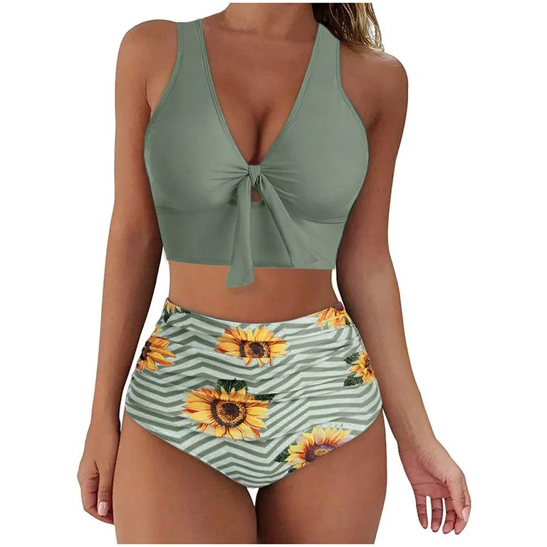 Summer Savings Clearance 2022! Zanvin Plus Size Swimsuit for Women, Tummy Control Swimsuits, High... | Walmart (US)