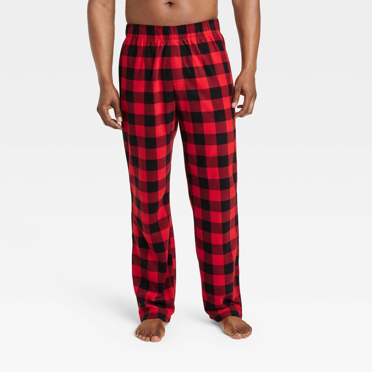 Men's Buffalo Check Fleece Matching Family Pajama Pants - Wondershop™ Red | Target
