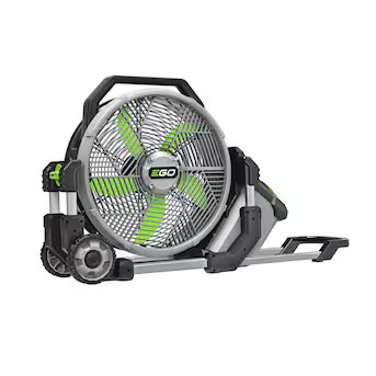EGO 18-in High Velocity Indoor/Outdoor Misting Floor Fan, Battery Powered, in Grey | Lowe's