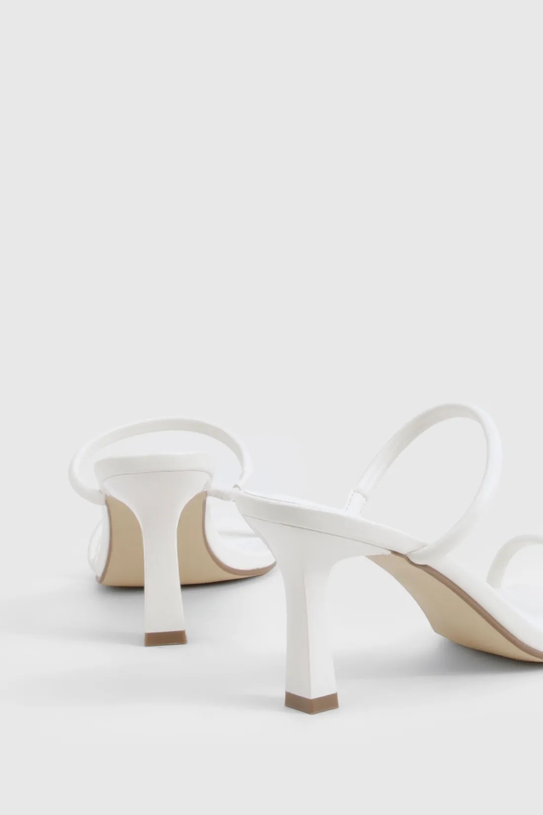 Heels | Double Strap Mid Height Heeled Mules | boohoo | boohoo (US & Canada)