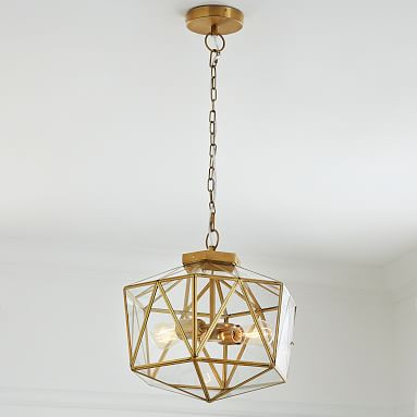 Metal & Glass Prism Chandelier | Pottery Barn Teen