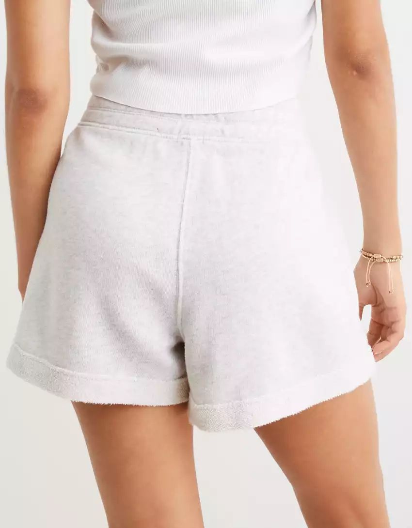 Aerie High Waisted Chillax Fleece Short | Aerie