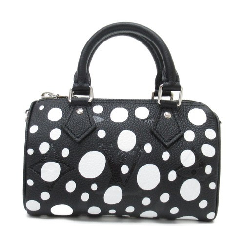 LOUIS VUITTON LV x YK Nano Speedy Monogram Empreinte Leather Black White M81910 | eBay US