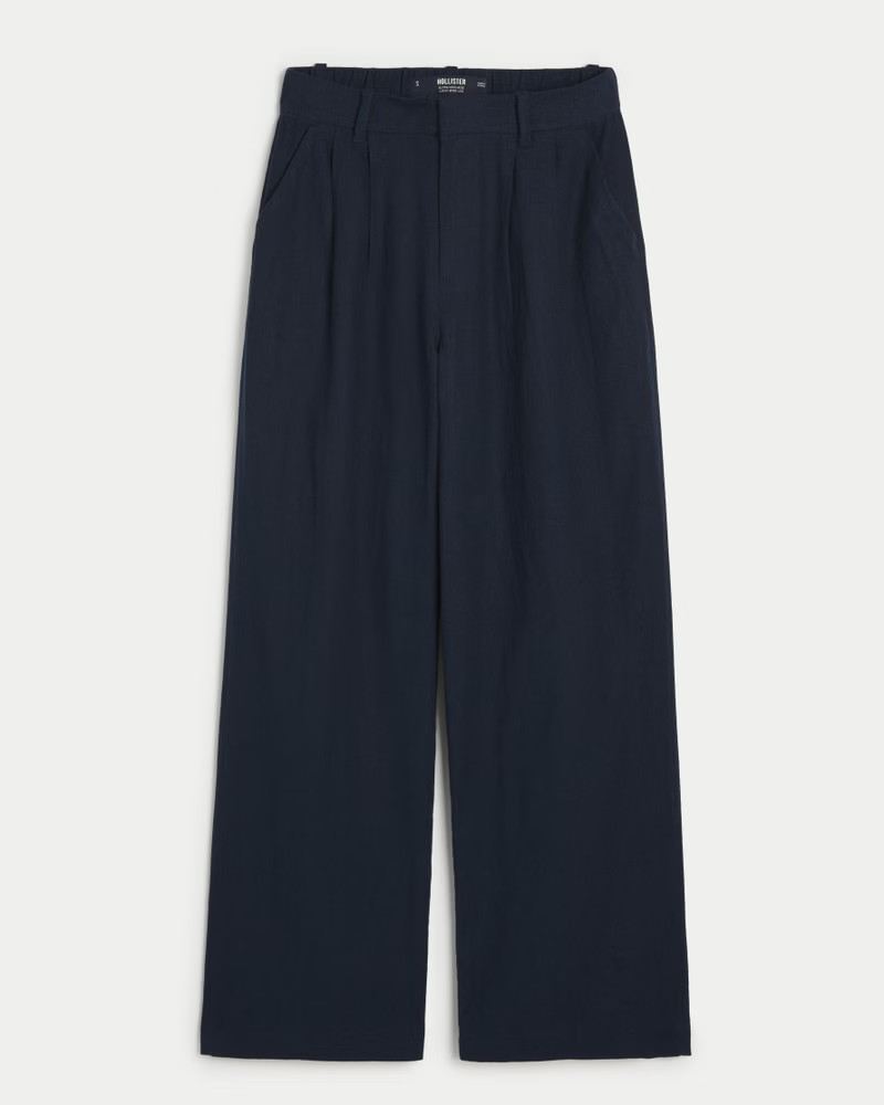 Hollister Livvy Ultra High-Rise Linen Blend Wide-Leg Pants | Hollister (US)