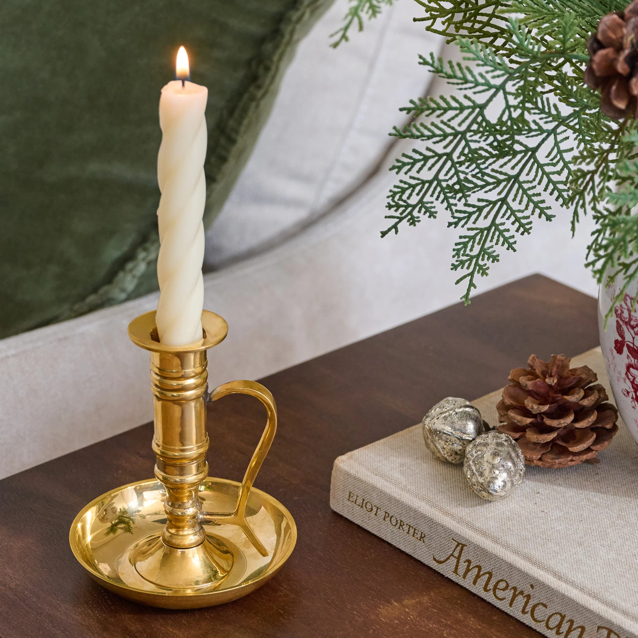 Solid Brass Chamberstick Candle Holder | Magnolia