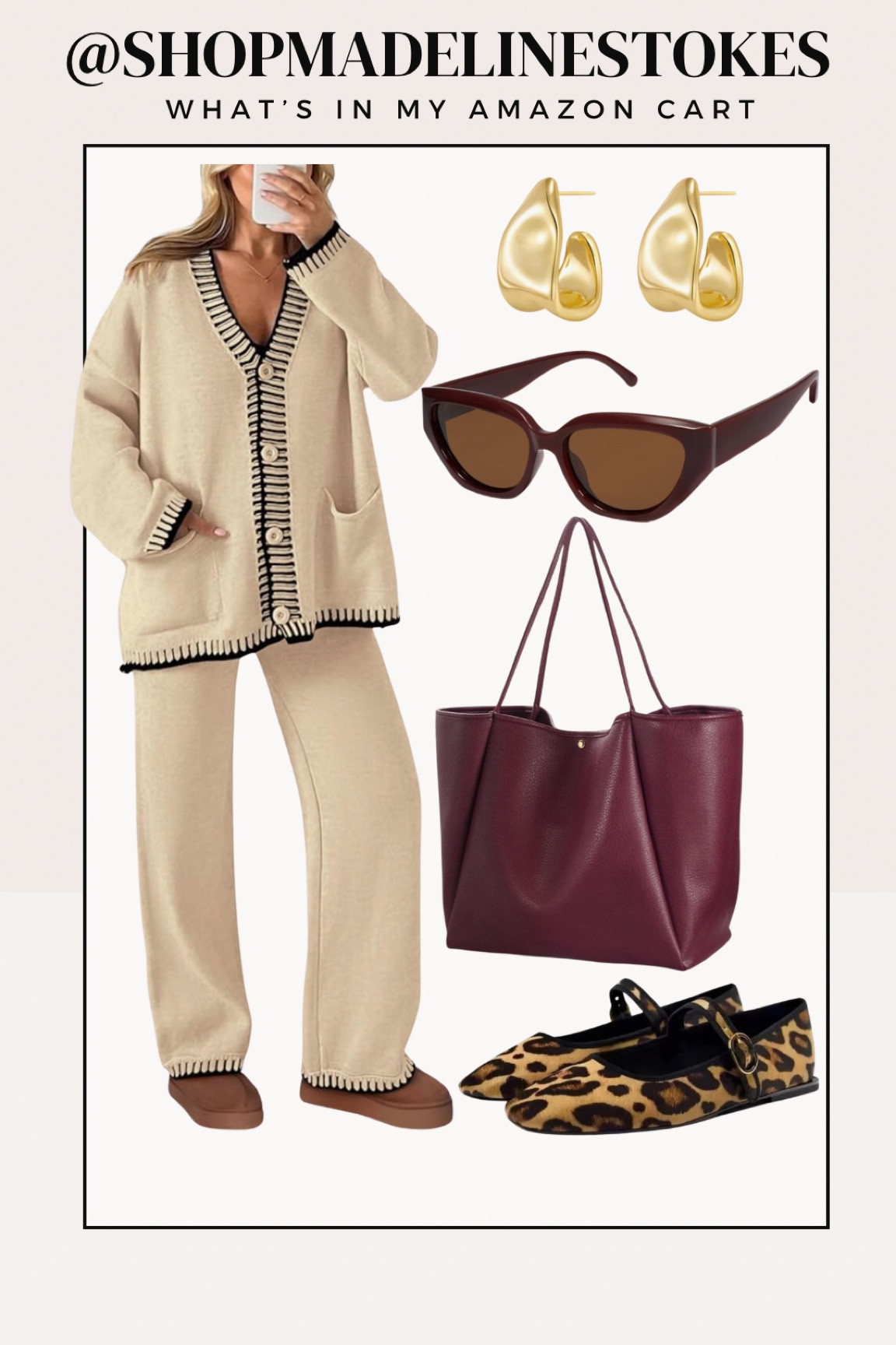 A cozy set elevated with leopard flats, I’ll give anything a try! Super excited for this knit set to come in! This burgundy bag is to die for! 

#LTKFindsUnder100 #LTKStyleTip #LTKFindsUnder50