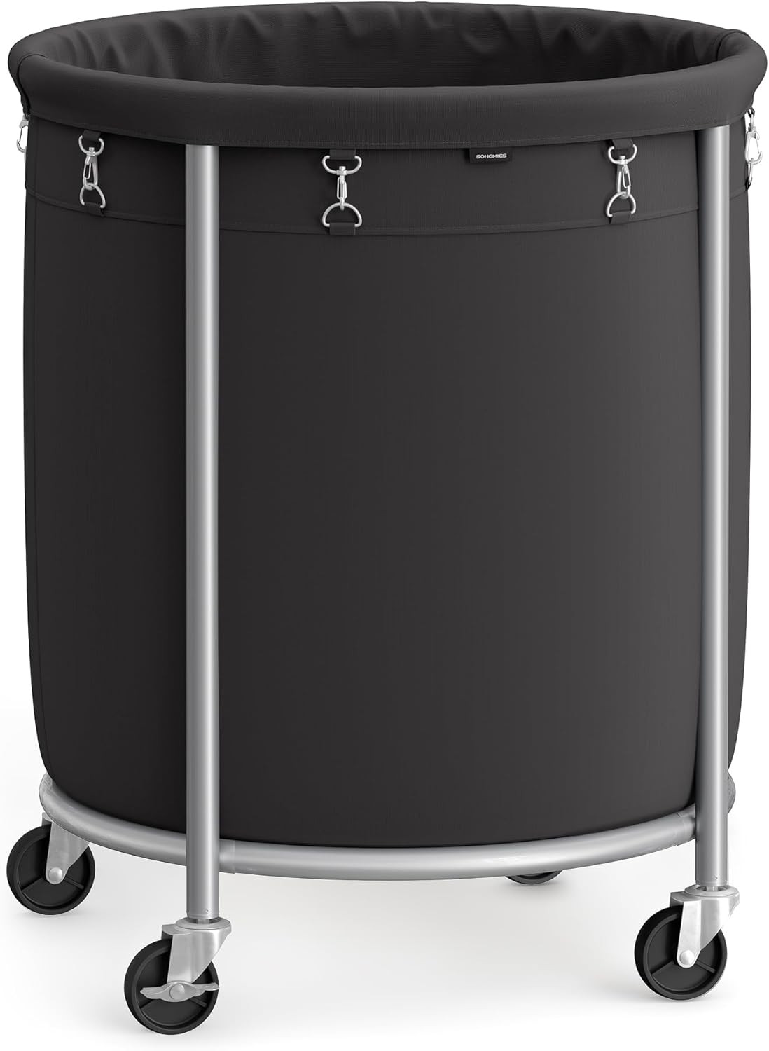 SONGMICS 50.2-Gallon (190 L) Laundry Basket with Wheels, Rolling Round Heavy-Duty Laundry Hamper ... | Amazon (US)
